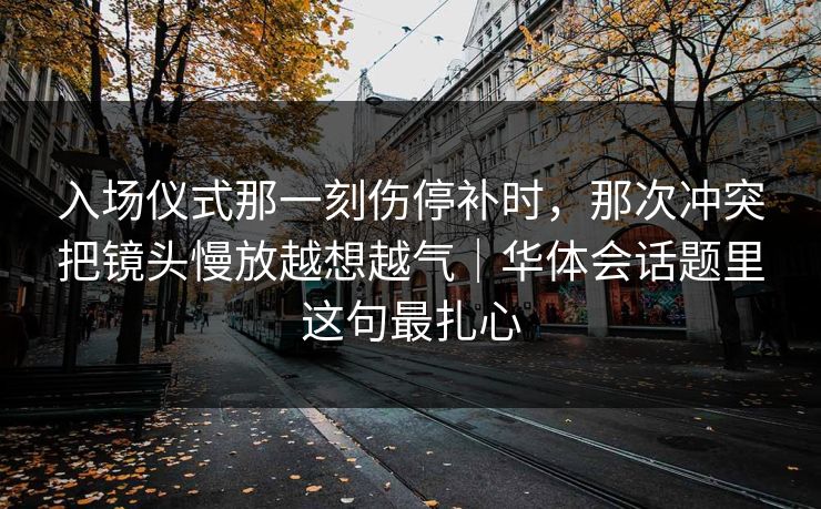入场仪式那一刻伤停补时，那次冲突把镜头慢放越想越气｜华体会话题里这句最扎心