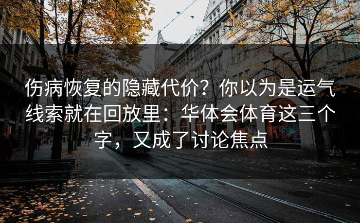 伤病恢复的隐藏代价？你以为是运气线索就在回放里：华体会体育这三个字，又成了讨论焦点